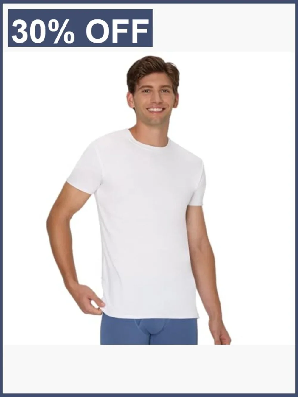 5 Pack Mens Undershirts Crew Neck V-Neck Stretch Cotton Wicking Tees